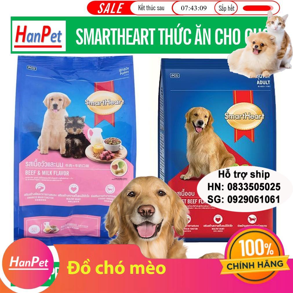 Thức ăn cho chó Smartheart gói 1,5kg & 1kg Thức ăn chó cao cấp
