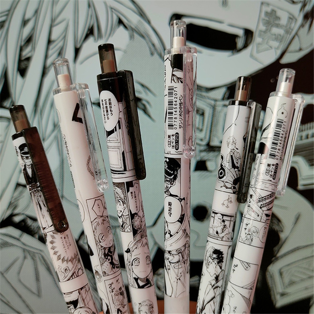 Set 6 Bút Bi Trắng Đen Ngòi 0.5mm