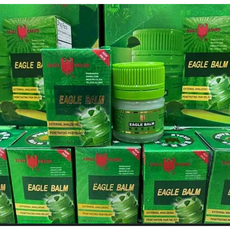 Dầu Gió Nước Xanh - Vàng Con Ó 2 Nắp Eagle Brand 24ml