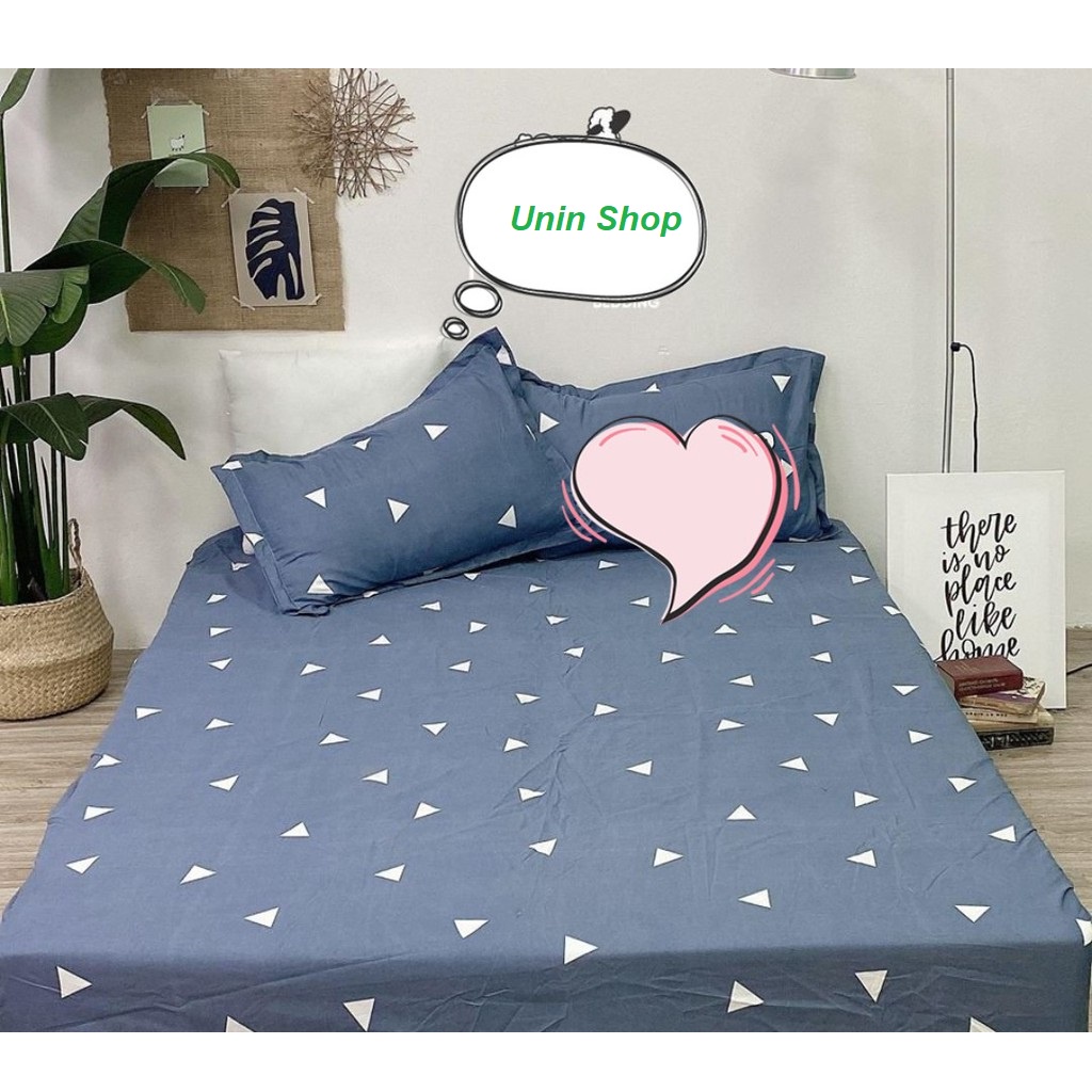 (Freeship50k) Ga bọc nệm, drap bo chun kích thước m6/m8 mẫu Tam Giác Ghi kèm 2 áo gối chất Poly cotton - Hàng đẹp
