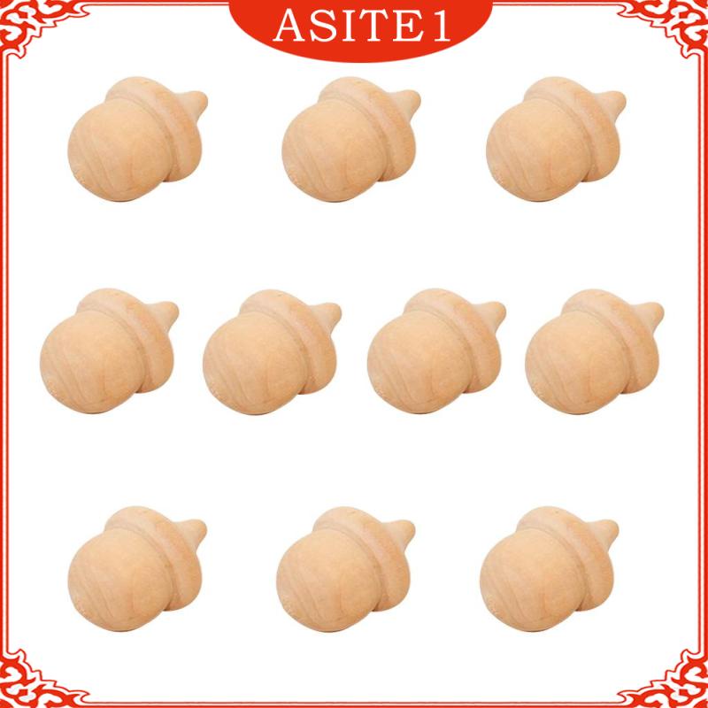 Bộ 10 Búp Bê Gỗ Hình Cây Hạt Dẻ / Người Tuyết / Bắp Ngô Chưa Hoàn Thiện