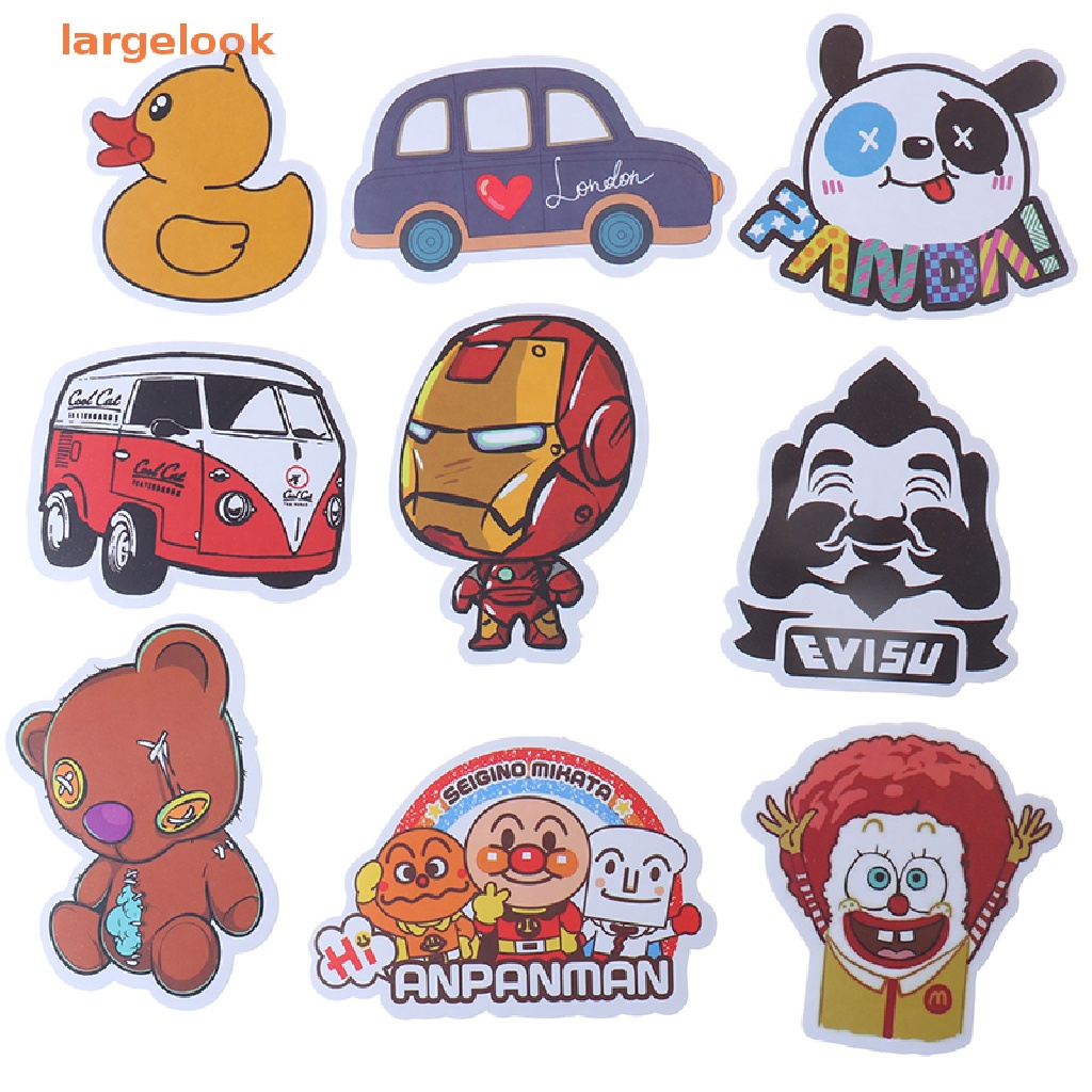 Set 100 Hình Dán Graffiti Hoạt Hình Dùng Trang Trí Ván Trượt / Laptop / Guitar / Xe Hơi