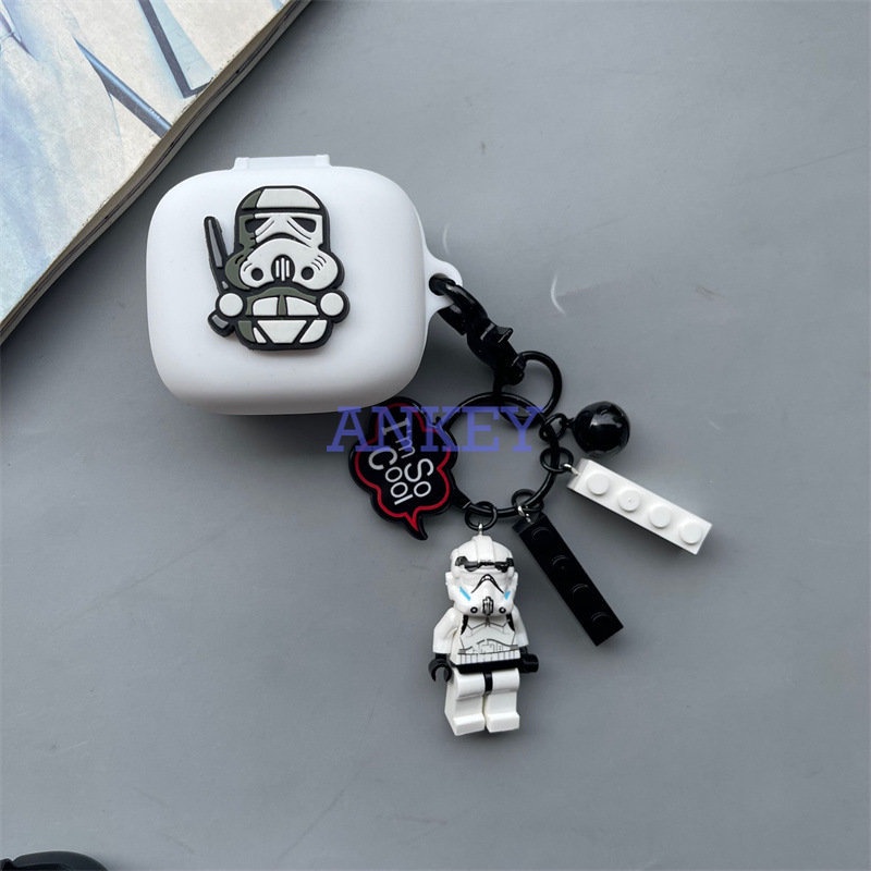 JBL Live Pro 2 / Free 2 / T280 TWS X2 / Wave Flex Cover Black Star Wars Earphone Silicone Case Earbuds Waterproof Shockproof Soft Protective Headphone Cover Headset Skin