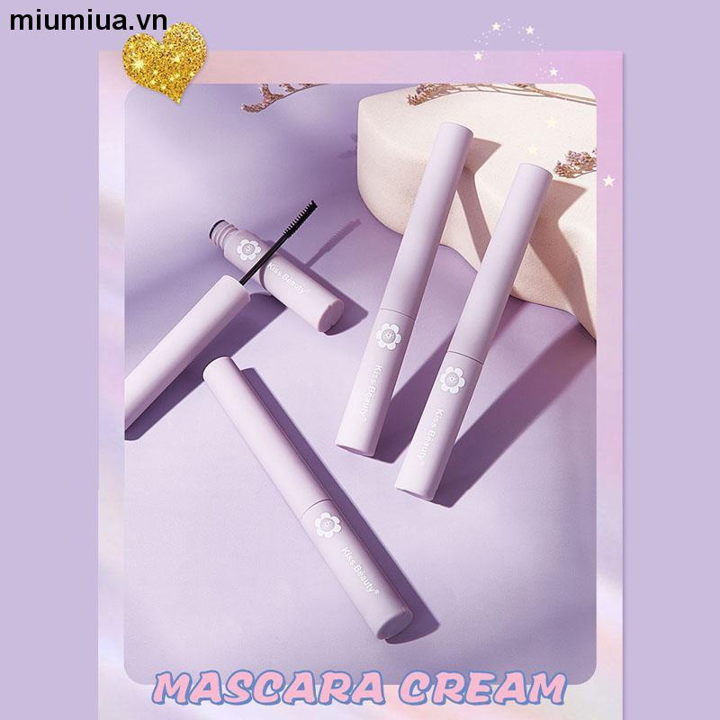 miumiuaMascara KissBeauty đầu cọ nhỏ trang điểm uốn cong lông mi chống nước chống mồ hôi không lem