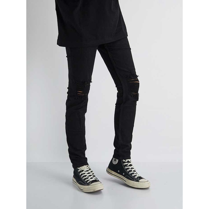 Quần Jeans The Denimaniac dáng ôm sát màu Black SS23 - 819 Skinny Fit