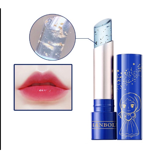 24k Son Dưỡng Môi Lá Vàng Đổi Màu Theo Nhiệt Độ Giữ Ẩm Chống Khô Môi Hiệu Quả