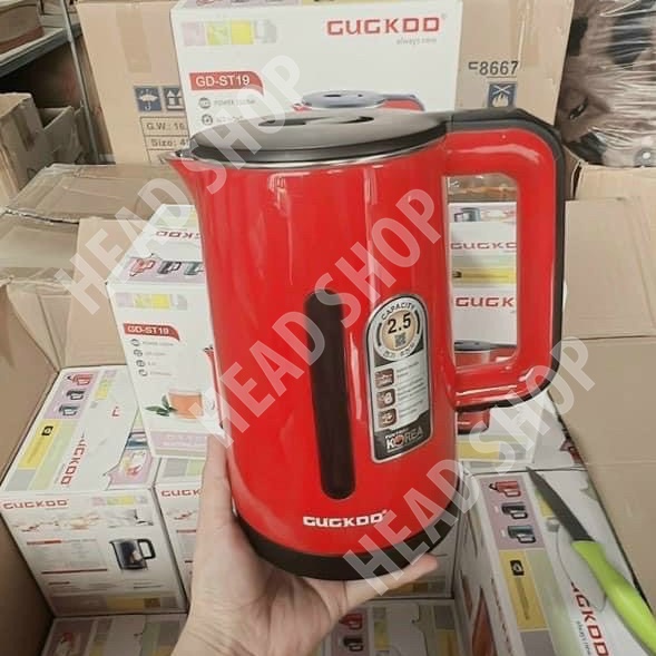 Ấm đun siêu tốc GD-ST19 2.5 Lít bình đun siêu tốc chất liệu thủy tinh bọc nhựa công suất 1500W HEADSHOP