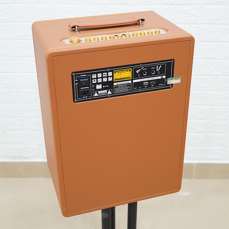 Loa Xách Tay Karaoke Nanomax Bluetooth K-50 Bass Đôi 25| Loa Kéo Giá Rẻ Tặng 2 Mic | Loa Bluetooth Đọc Được Usb Thẻ Nhớ