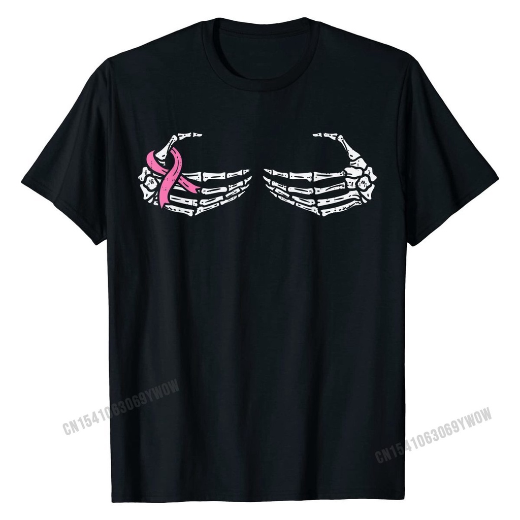 Áo Thun cotton Tay Ngắn Dáng Rộng In Hình Bộ Xương / Ung Thư Ngực 3d Thời Trang Cho Nam