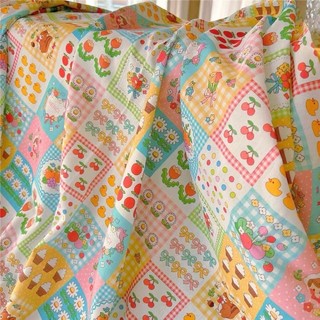 Vải thô quit cotton mềm mát 100% cotton may váy bộ mùa hè