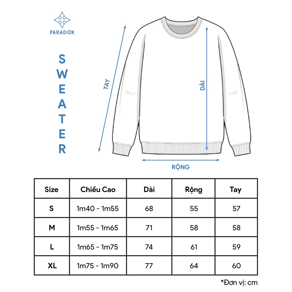 Áo sweater Paradox Vertical Embossing Sweater