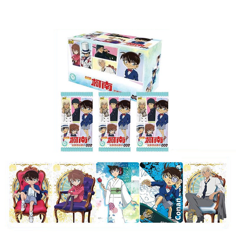 FULL BOX Hộp thẻ nhân phẩm Anime Conan ngẫu nhiên chibi xinh xắn