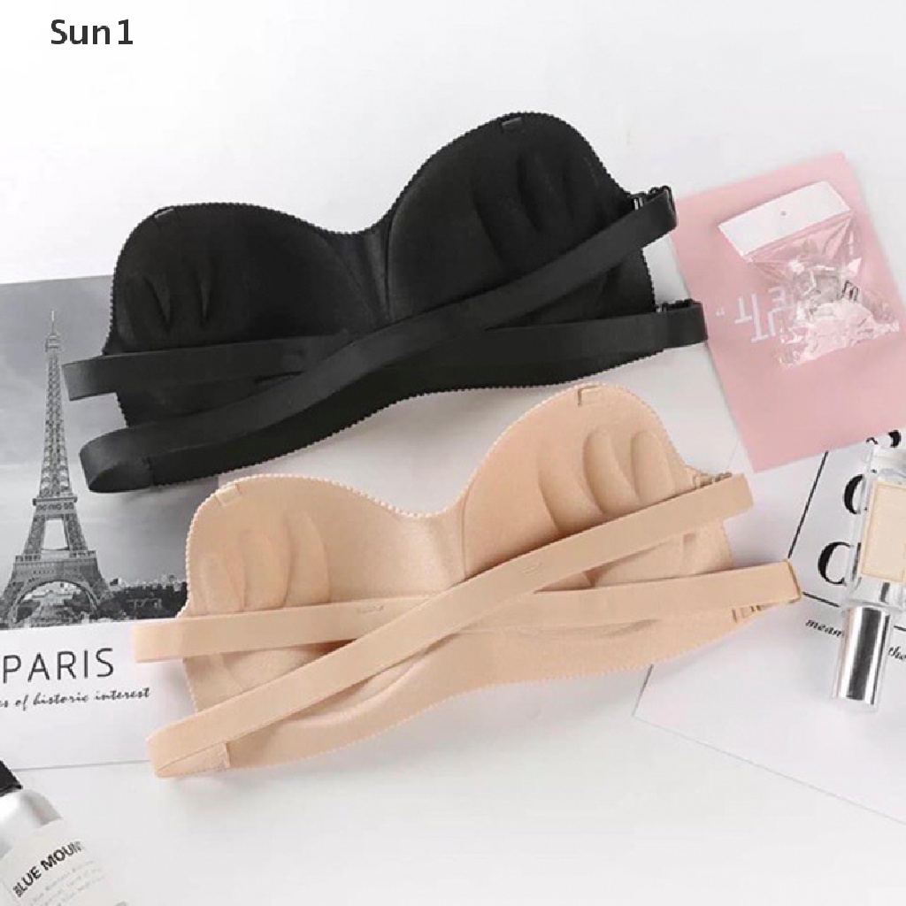 Sun1 > Áo Lót Nâng Ngực Không Gọng Thoáng Khí Vô Hình Màu Trơn Cho Nữ