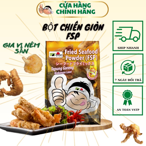 Bột chiên giòn hải sản tempura rau củ FSP cao cấp túi 500gr - Soy Asahi - Free ship - Chuẩn vị nhà hàng