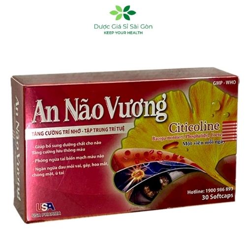 Viên uống An Não Vương Usa Pharma tăng cường tuần hoàn não (30 viên)