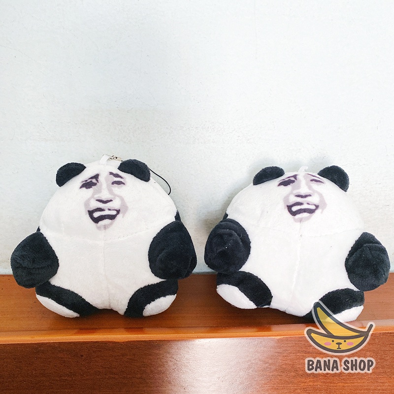 Gấu bông móc treo túi xách, cặp điện thoại meme panda gấu trúc weibo baozou manhua bựa
