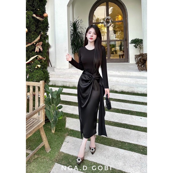 Váy mongtoghi phối lụa