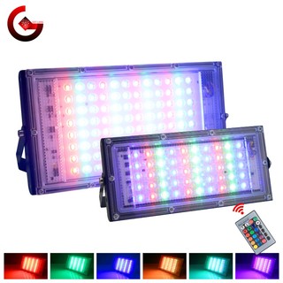 Bộ Đèn Led Chiếu Sáng Ngoài Trời Liang 100W 50W Rgb AC220V Chống Nước Kèm Điều Khiển Từ Xa