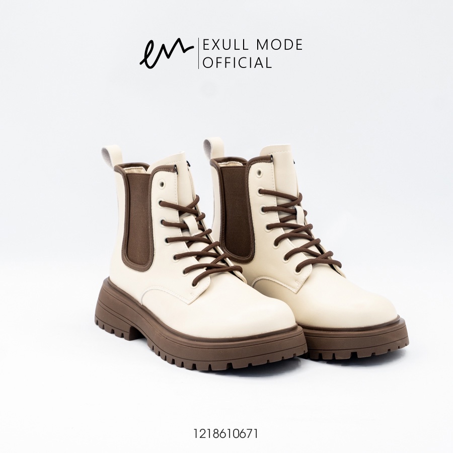 Giày Bốt Exull Mode Shoes Boots Buộc Dây Độn Đế Có Chun Co Giãn Phong Cách Cá Tính Thời Trang Nữ 12186106