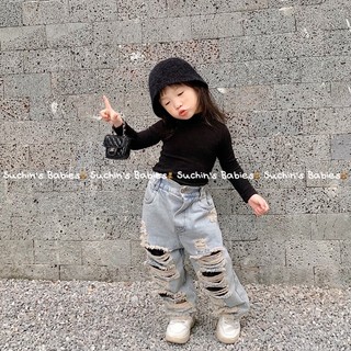 Quần bò suông rách cho bé trai và gái Suchin QDK0061
