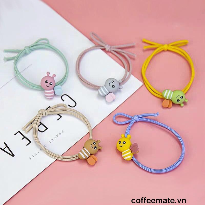 【coffeemate】⚡ Dây Buộc Tóc Hình Động Vật / Trái Cây / Con Ong Đáng Yêu