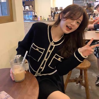 Áo Len mỏng cộc tay phối viền QC