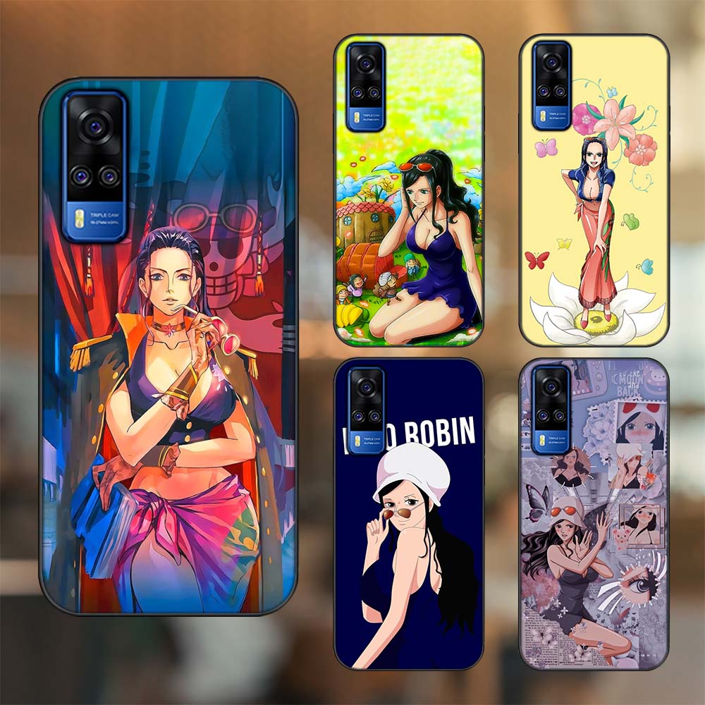 Ốp lưng Vivo Y51S viền đen in hình Nico Robin One Piece Đảo Hải Tặc