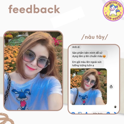 Thuốc Nhuộm Tóc Màu NÂU TÂY Không Tẩy Lên Từ Nền 5 Tặng Oxi Găng Tay Mũ Chùm Kenzii