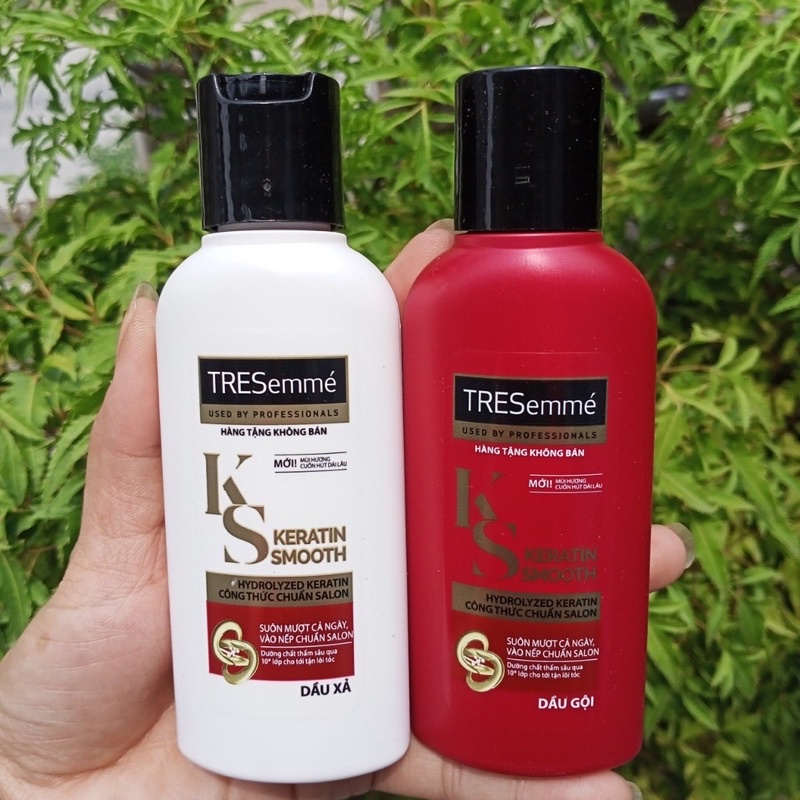 Hàng  quà tặng Cặp gội xả Tresemme tặng kèm túi lưới như hình