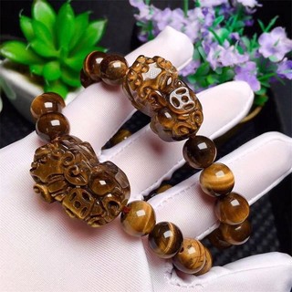 Vòng đeo tay đá mắt hổ tỳ hưu may mắn- vòng đá tài Lộc
