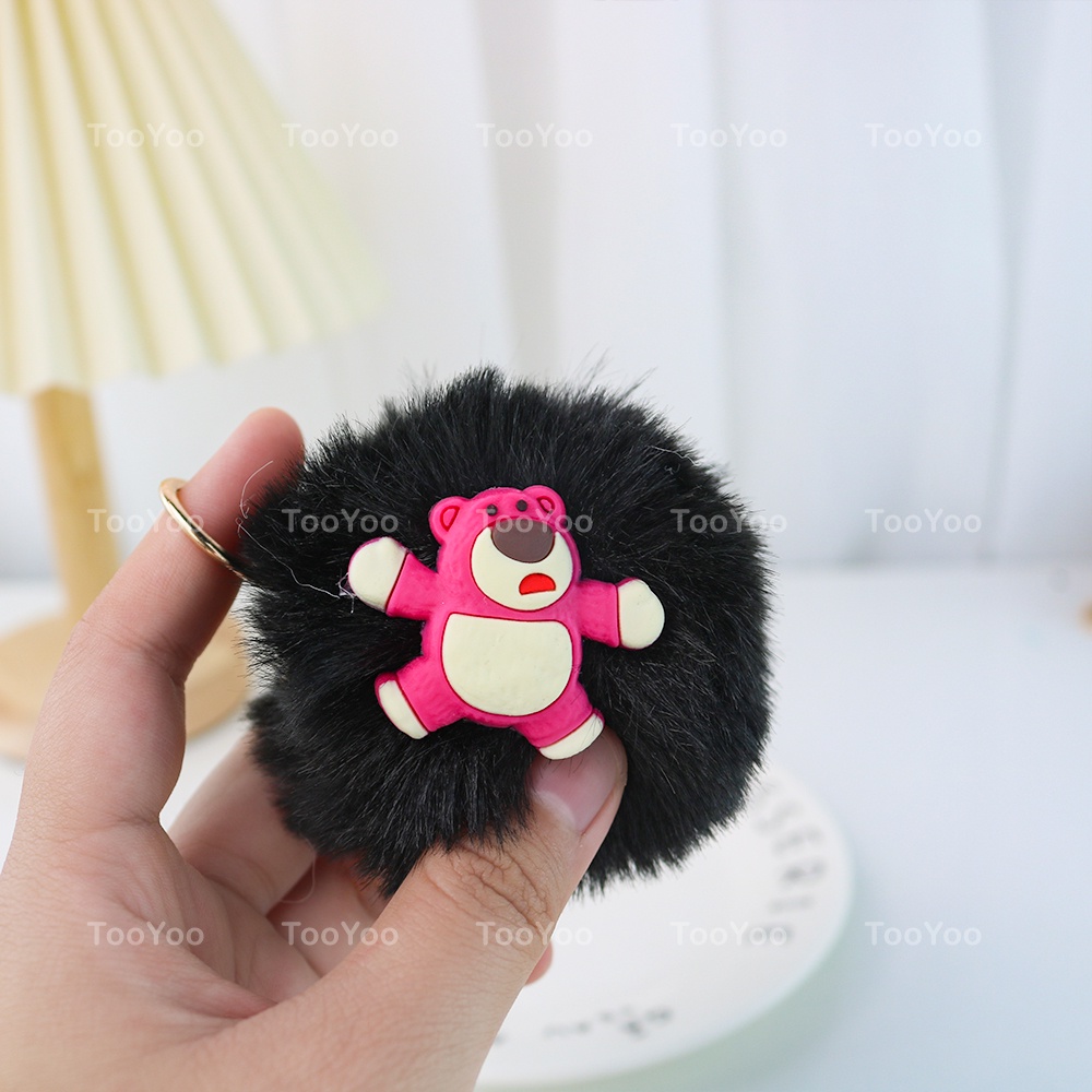Móc khóa cục bông Gấu dâu Lotso dễ thương cute TY0333