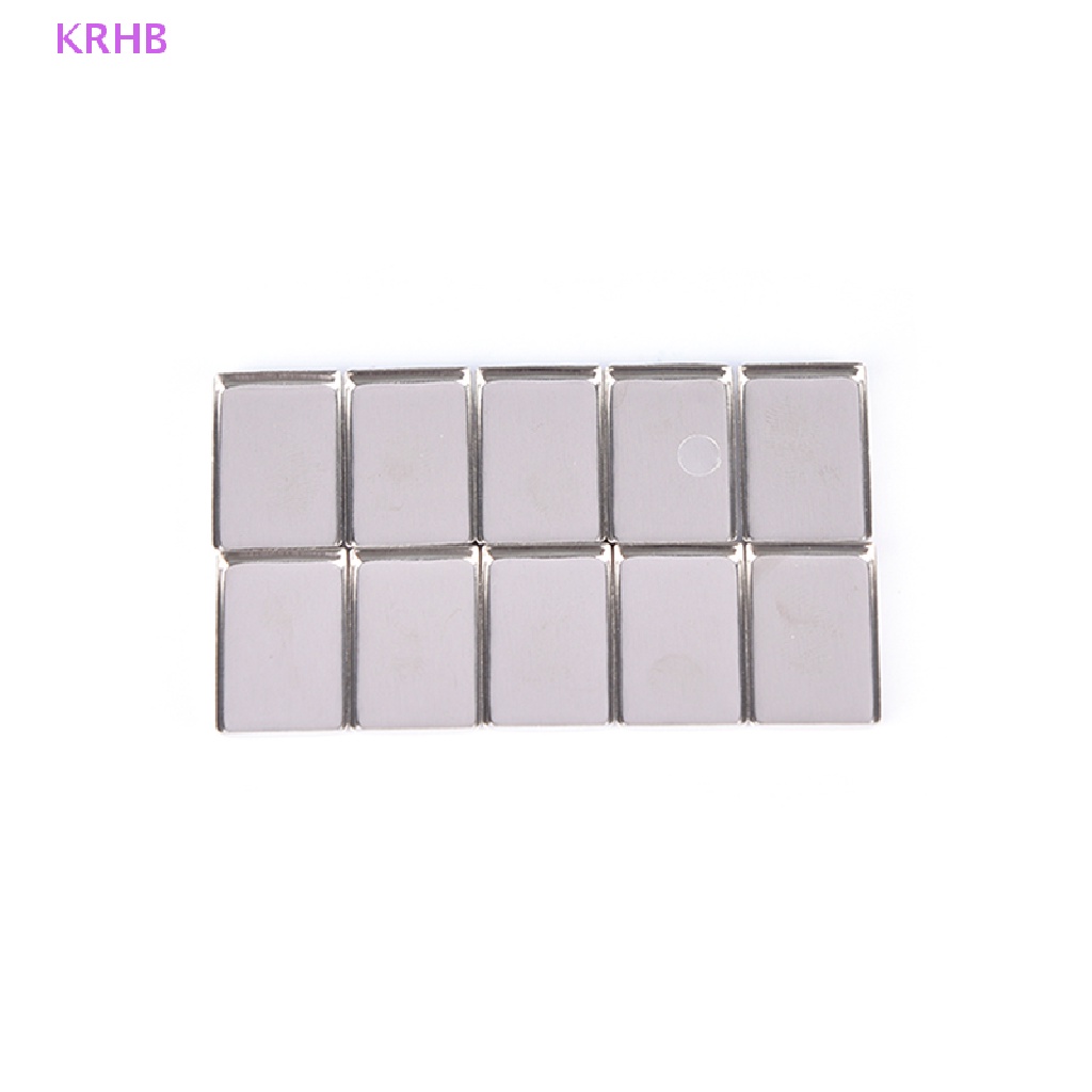 Set 10 / 30 Hộp Thiếc Rỗng Hình Chữ Nhật Đựng Phấn Mắt