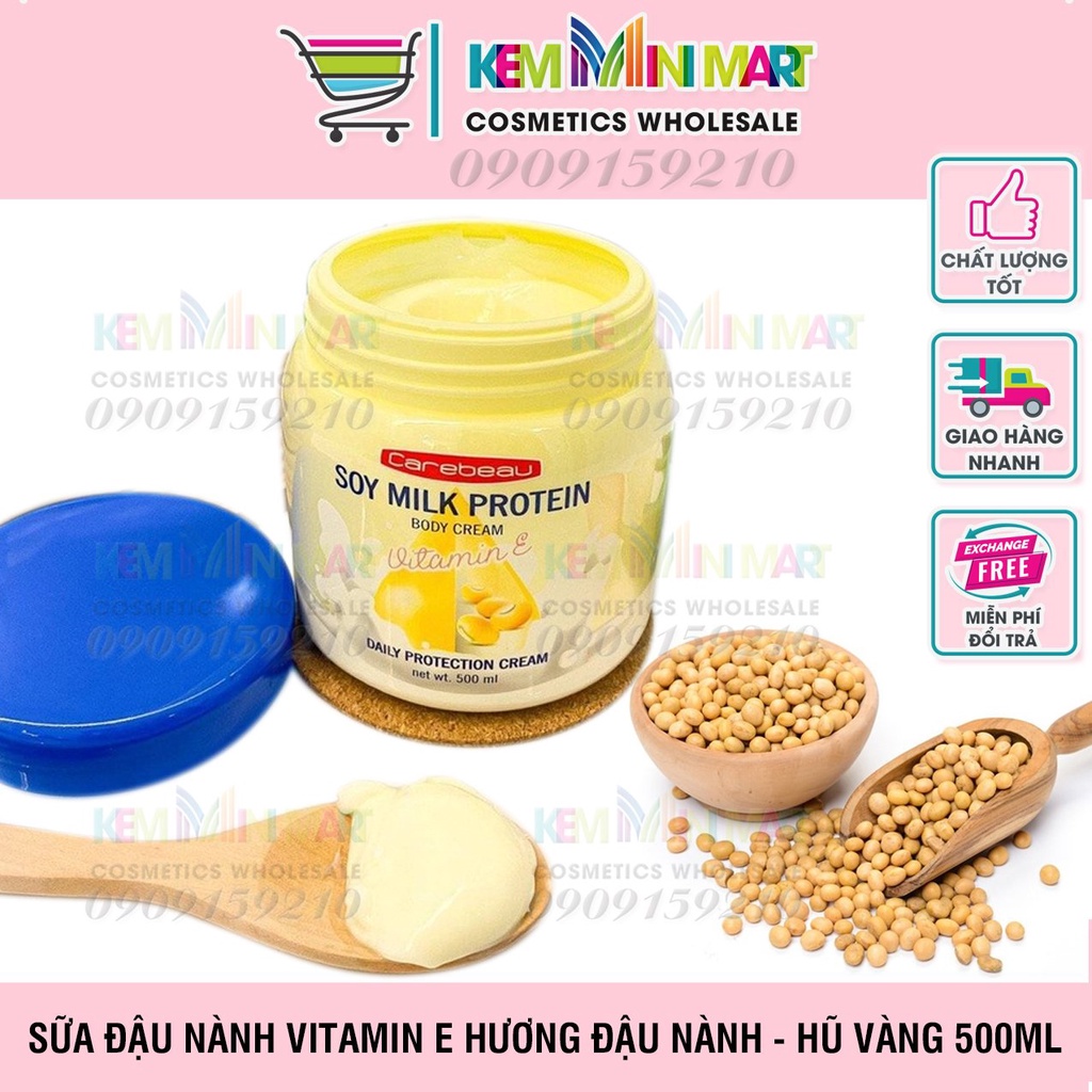 Kem dưỡng da toàn thân Vitamin E Carebeau Thái Lan 500 ML