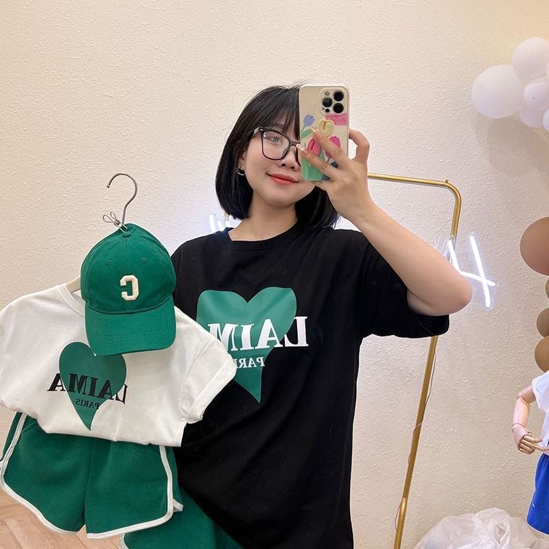 Bộ quần áo thun hè "LAIMA" 14-55kg cho mẹ, bé. Thiết kế thể thao, năng động. Thoáng mát. G61