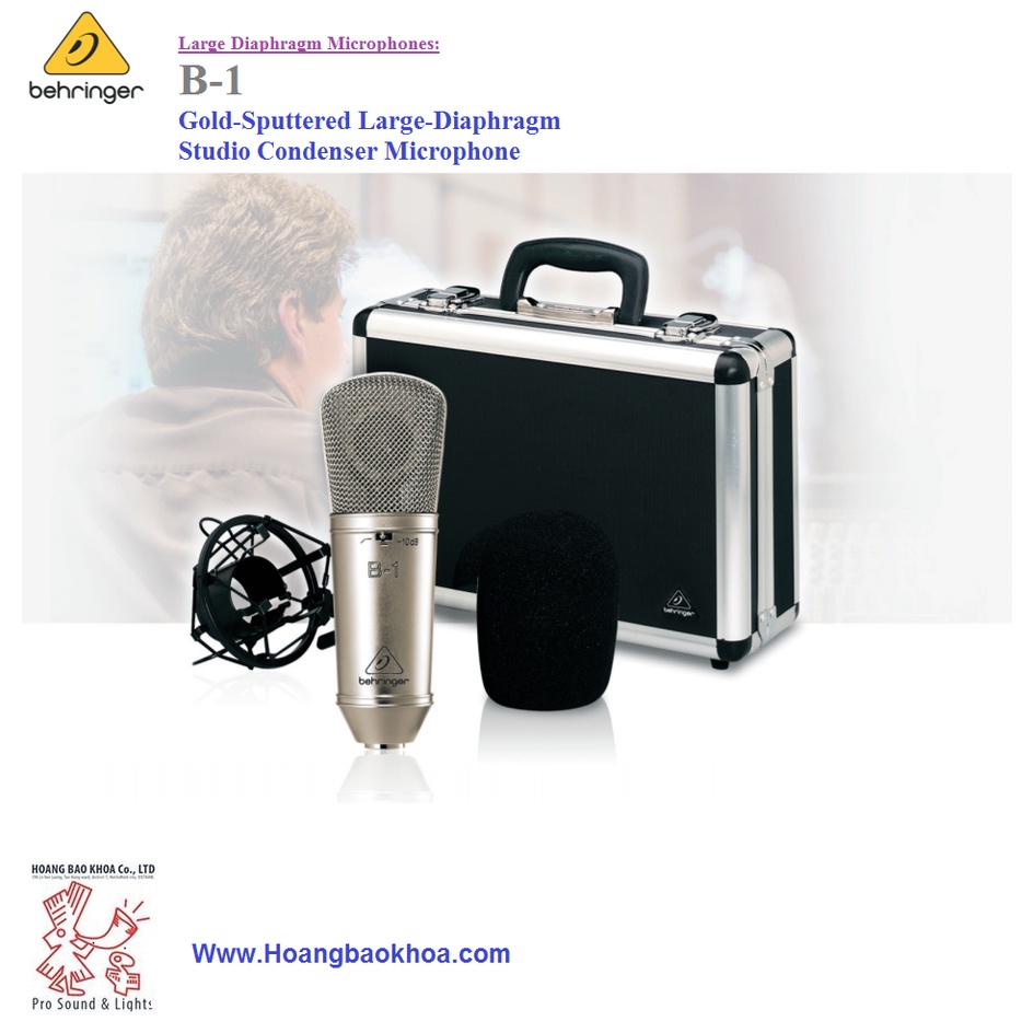 B-1 Condenser Microphone Behringer - Micro Behringer Thu Âm Chuyên Nghiệp