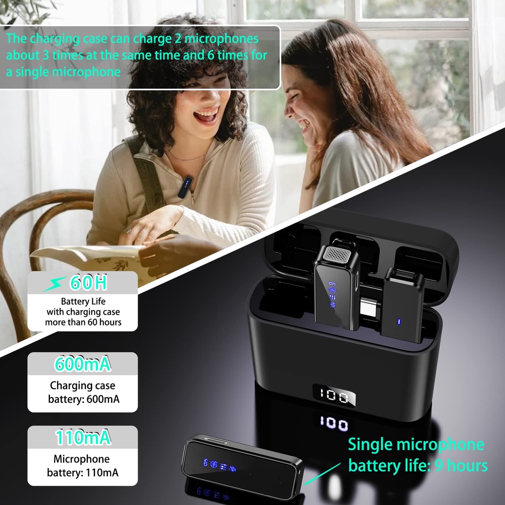 Khử tiếng ồn micrô không dây để phát trực tiếp và quay video