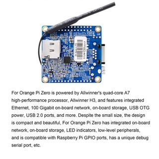 For Orange Pi Zero Allwinner H3 ARM Cortex-A7 Quad-Core 256MB Memory Computer to Compile Android Linux Development Board