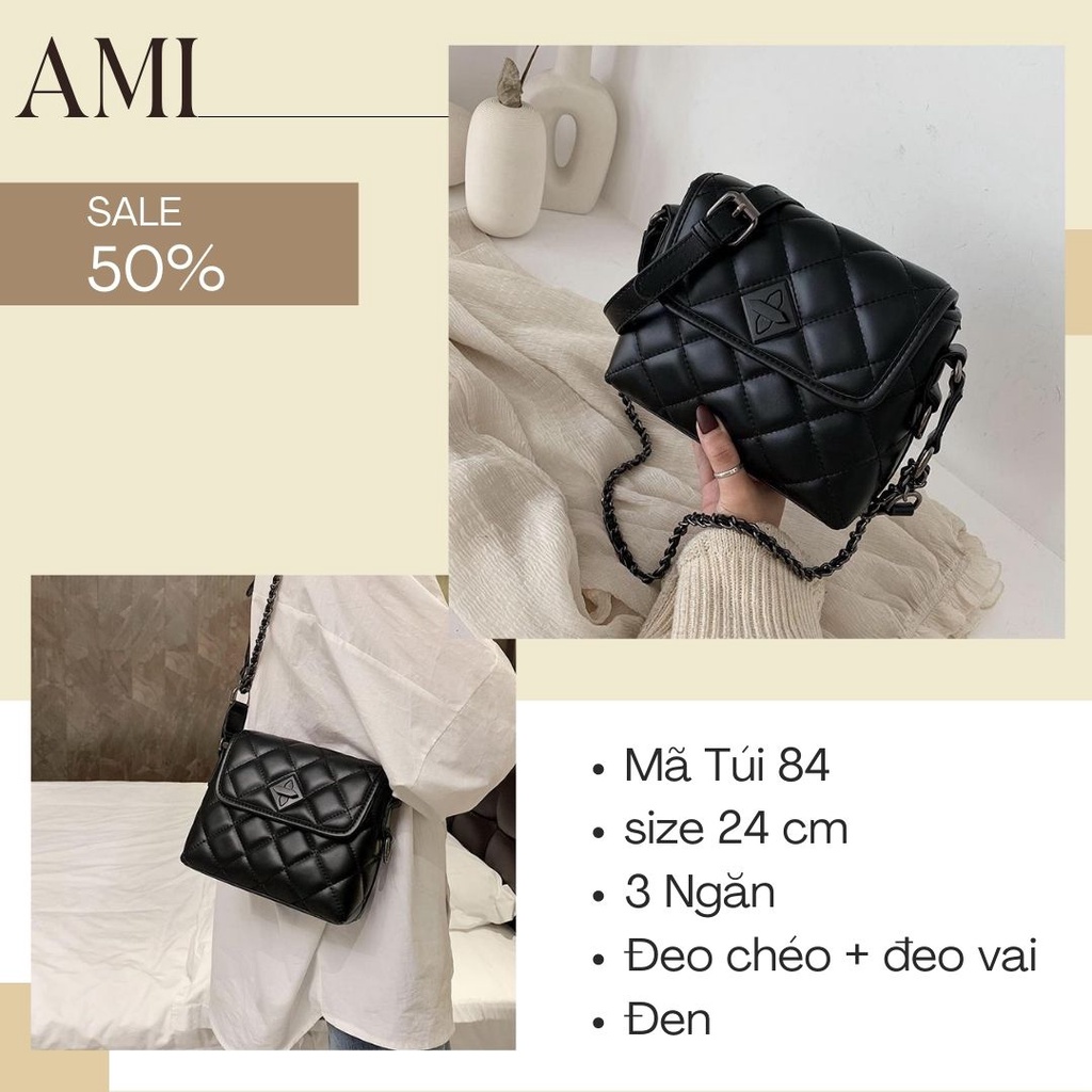 Túi Xách Nữ Kẹp Nách Khóa Xoay Trần Trám Da Mềm phong cách Hàn quốc