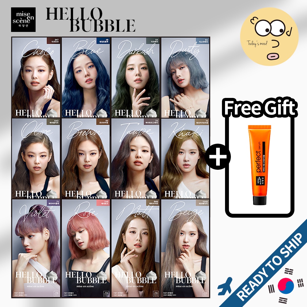 NEW: Hello Bubble (12 Màu) | Thuốc Nhuộm Tóc Màu Đen Hồng Hair Dye Coloring x Black Pink