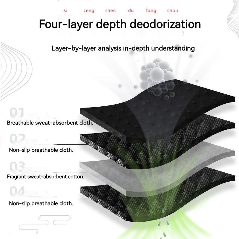 1 Cặp Đệm Lót Giày Thể Thao Bằng Than Tre Mỏng Nhẹ Khử Mùi Thoáng Khí Cho Nam Và Nữ