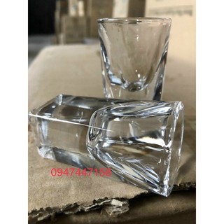 Bộ 6 ly rượu vuông đế dày cao cấp