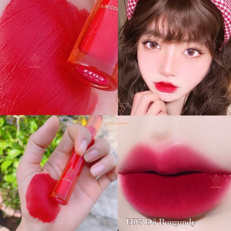 Top màu son trend velvet tint 상류층 T.A.M siêu kháng nước lâu trôi cho môi Khô