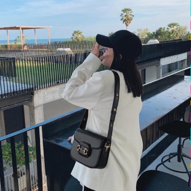 Túi xách nữ bản da trơn 2 màu hàng xuất dư chuẩn xịn full box bill tag T017