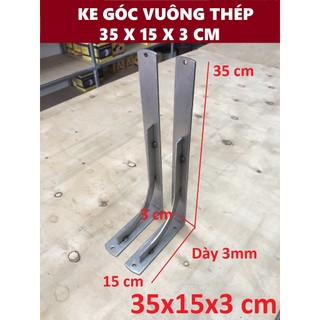 Ke góc vuông chữ l thép 35 x 15 x 3 cm