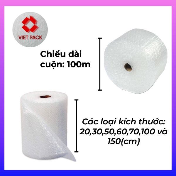 Cuộn Bóng Khí - xốp nổ - Gói hàng - Bọc hàng - Kích Thước 0.2m*100(m), 0.3m x 100 (m) và 0,5m x 100 (m)