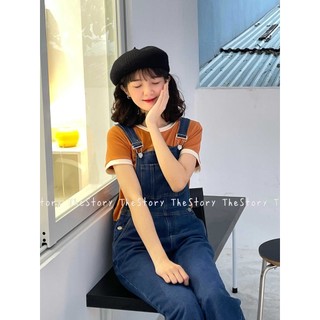 Quần yếm dài xanh [STORY] Q839 (ảnh thật)