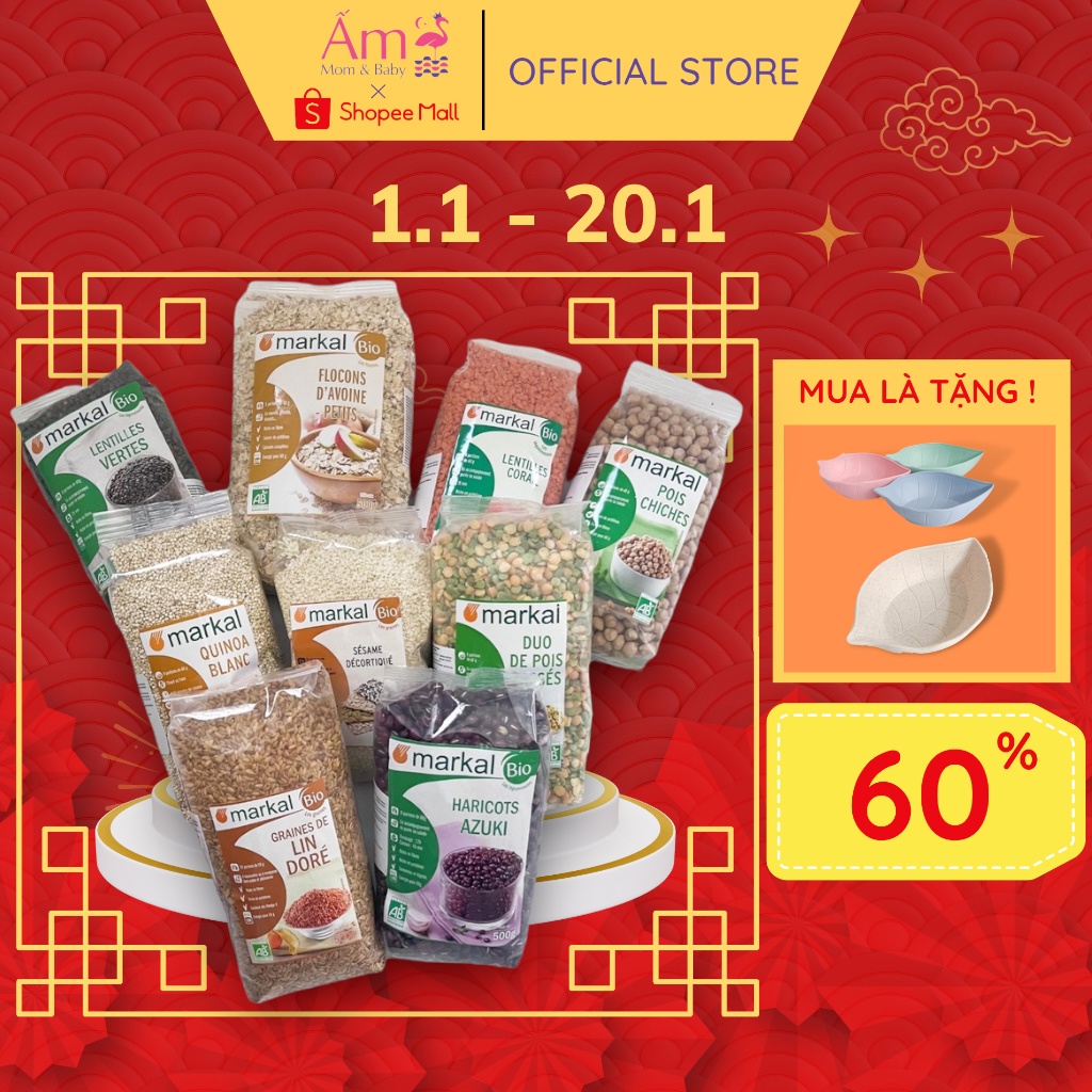 Thực Phẩm Hữu Cơ Đậu Hạt Organic Cho Bé Ăn Dặm ẤM GIFT DECOR Giàu Chất Dinh Dưỡng