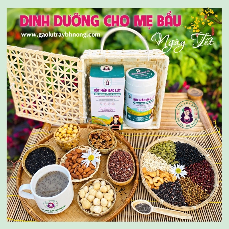 BỘT MẦM GẠO LỨT NGŨ CỐC SIÊU HẠT BH.NONG - LỢI SỮA TỐT CHO MẸ BẦU VÀ SAU SINH