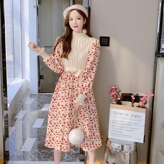 Đầm hoa dáng dài [hàng order]