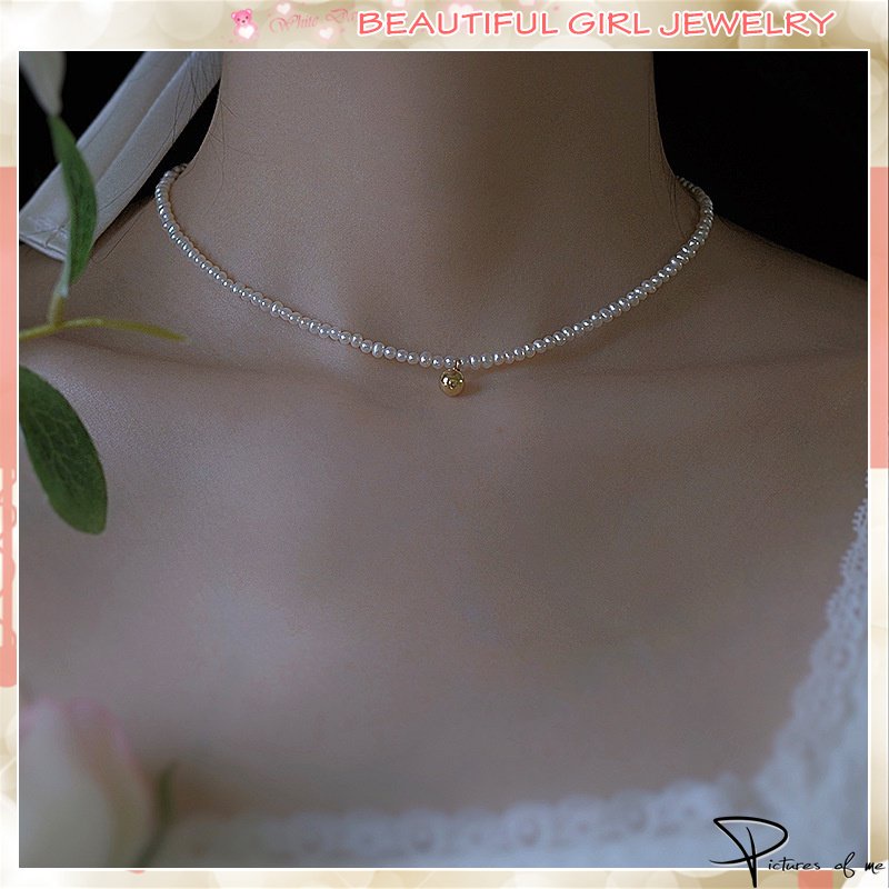 Dây chuyền Choker đính ngọc trai nhân tạo thời trang cho nữ